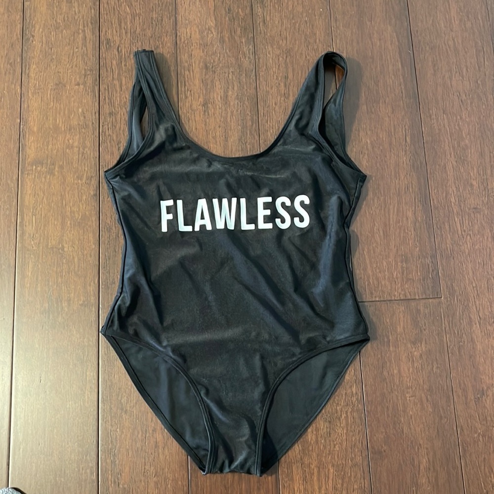 One piece black swimsuit